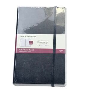 NEW Moleskine Smart Notebook Ruled Paper Tablet Black Expandable Pocket